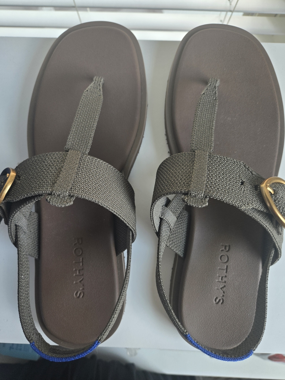 Rothy's Olive Green Strappy Sandals